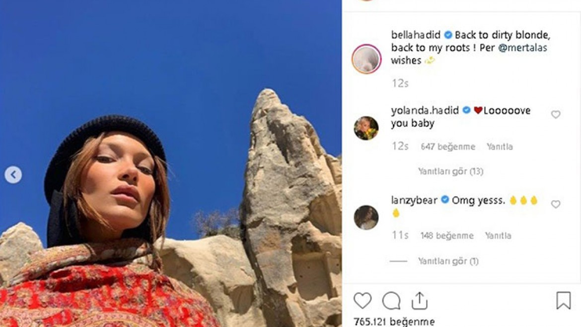 Bella Hadid'in Kapadokya Çekimine Beğeni Yağdı
