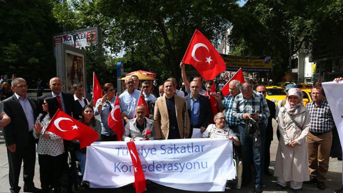 Türkiye Sakatlar Konfederasyonundan İsrail Protestosu
