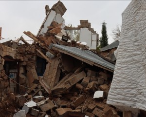 Kilis'te sağanak nedeniyle bir ev çöktü