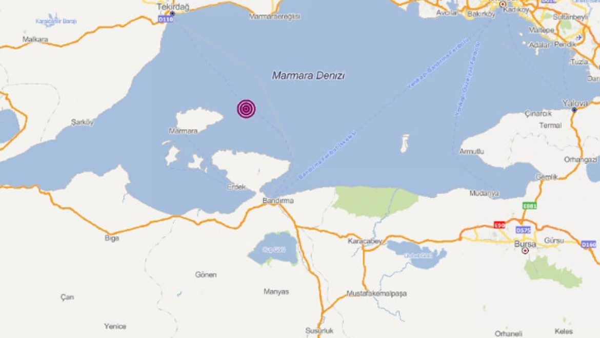 Marmara Denizinde Deprem