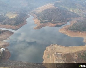 Yalova'nın içme suyu ihtiyacını karşılayan Gökçe Barajı'nda su seviyesi azaldı