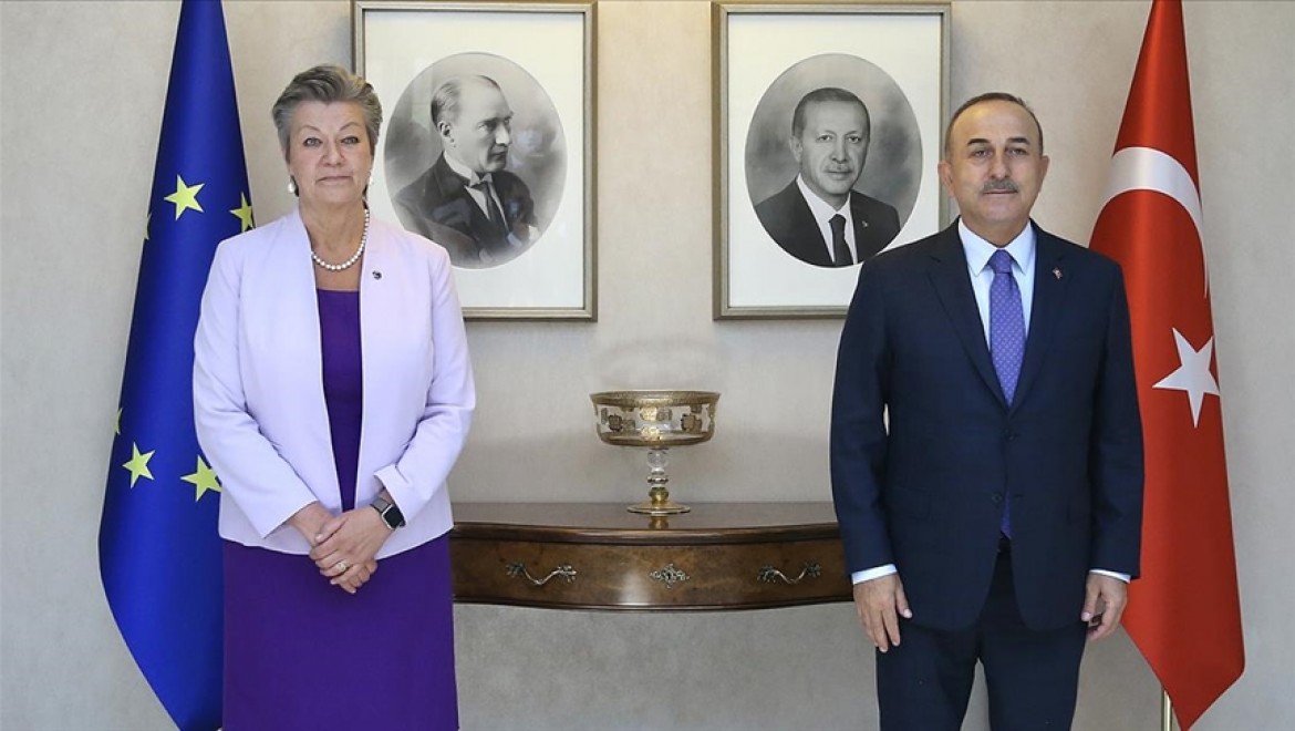 Dışişleri Bakanı Çavuşoğlu AB Komisyonu Üyesi Johansson'la görüştü