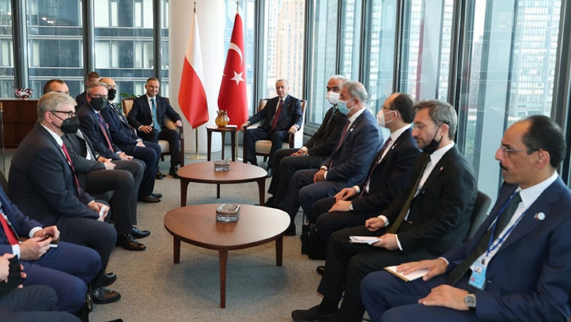 Cumhurbaşkanı Erdoğan, New York'ta Polonya Cumhurbaşkanı Duda ile bir araya geldi