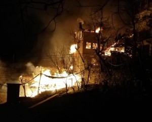 Artvin'de çıkan yangında ilk belirlemelere göre 3 ev yandı