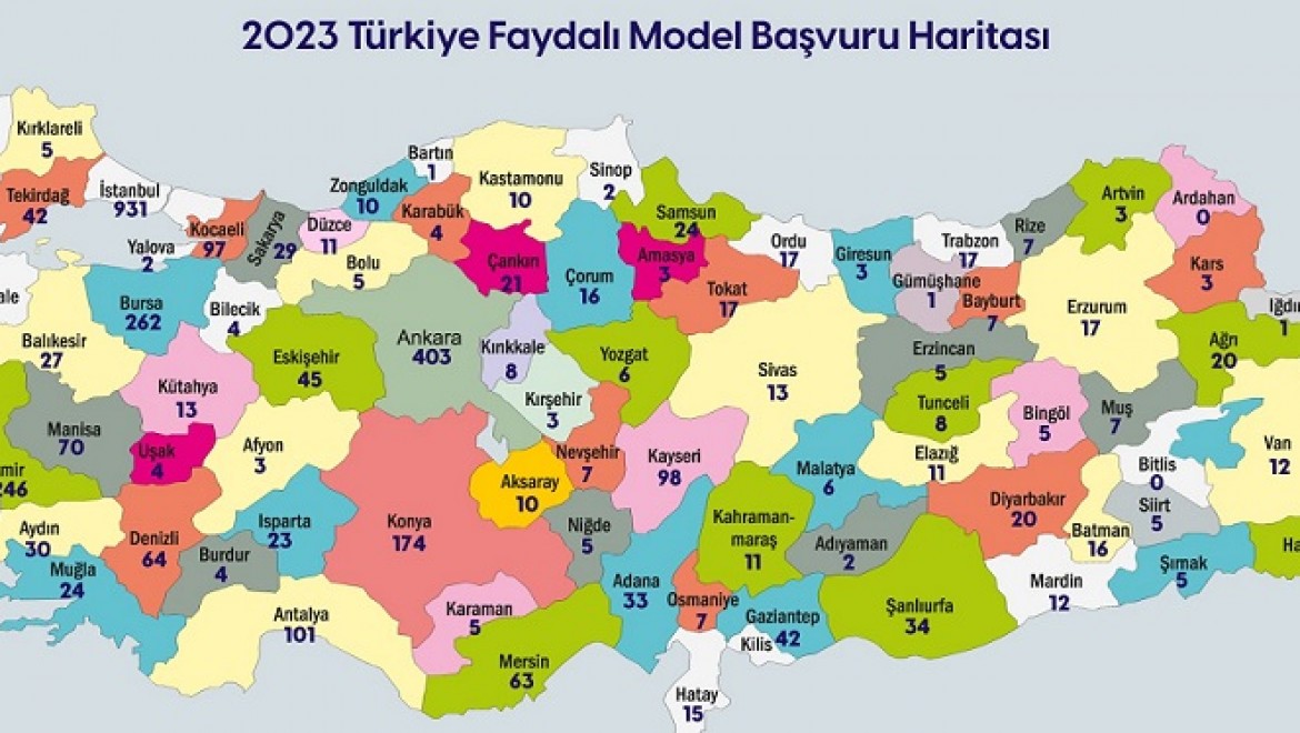 Türkiye'nin sınai haklar haritası çıktı!
