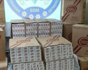 Ardahan'da 65 bin 500 paket kaçak sigara ele geçirildi