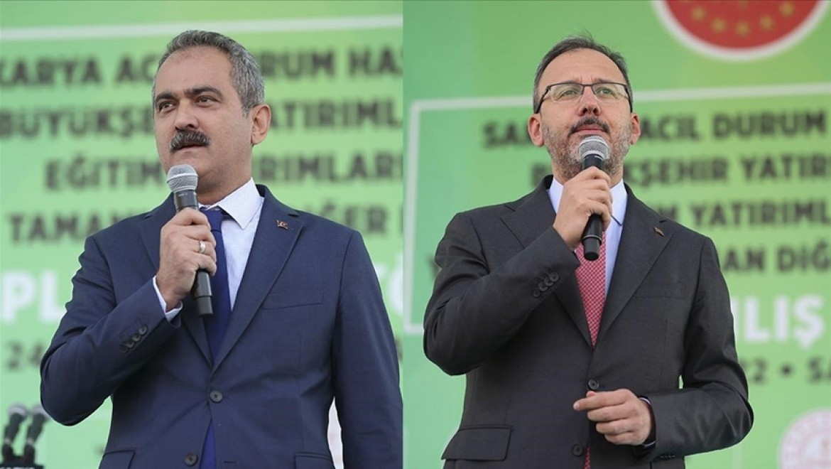 Bakanlar Özer ve Kasapoğlu, Sakarya'da toplu açılış törenine katıldı