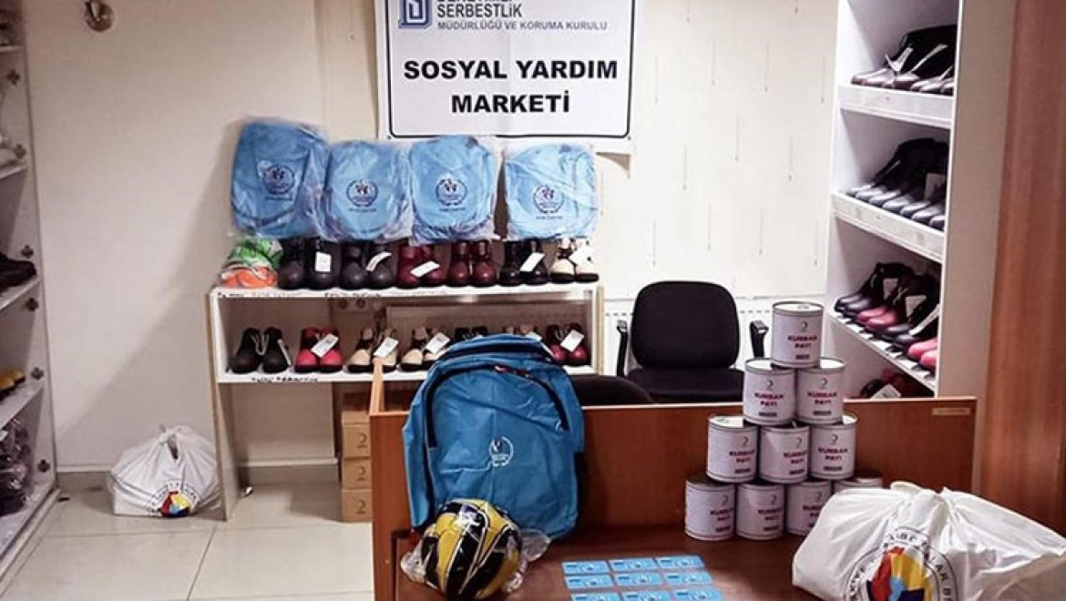 Adalet Bakanlığının 12 ildeki sosyal marketleri ihtiyaç sahibi hükümlülere yardım elini uzattı