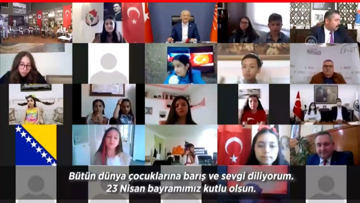 CHP Genel Başkanı Kılıçdaroğlu, 23 Nisan dolayısıyla çocuklarla çevrim içi bayramlaştı