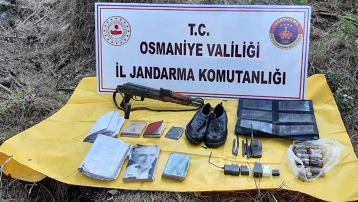 Osmaniye'de PKK'lı teröristlere ait mühimmat ve yaşam malzemeleri bulundu