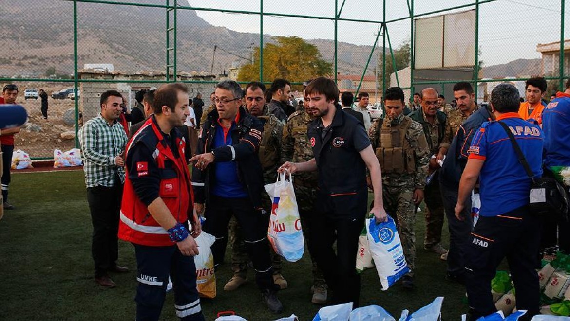 AFAD'dan Iraklı depremzedelere yardım