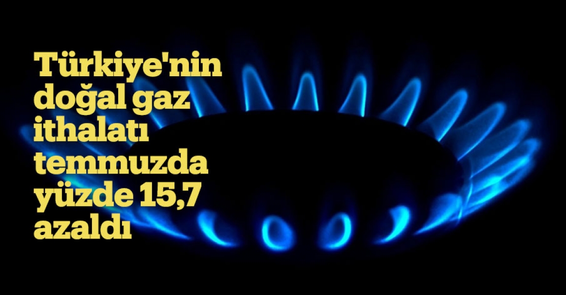 Türkiye'nin doğal gaz ithalatı temmuzda yüzde 15,7 azaldı