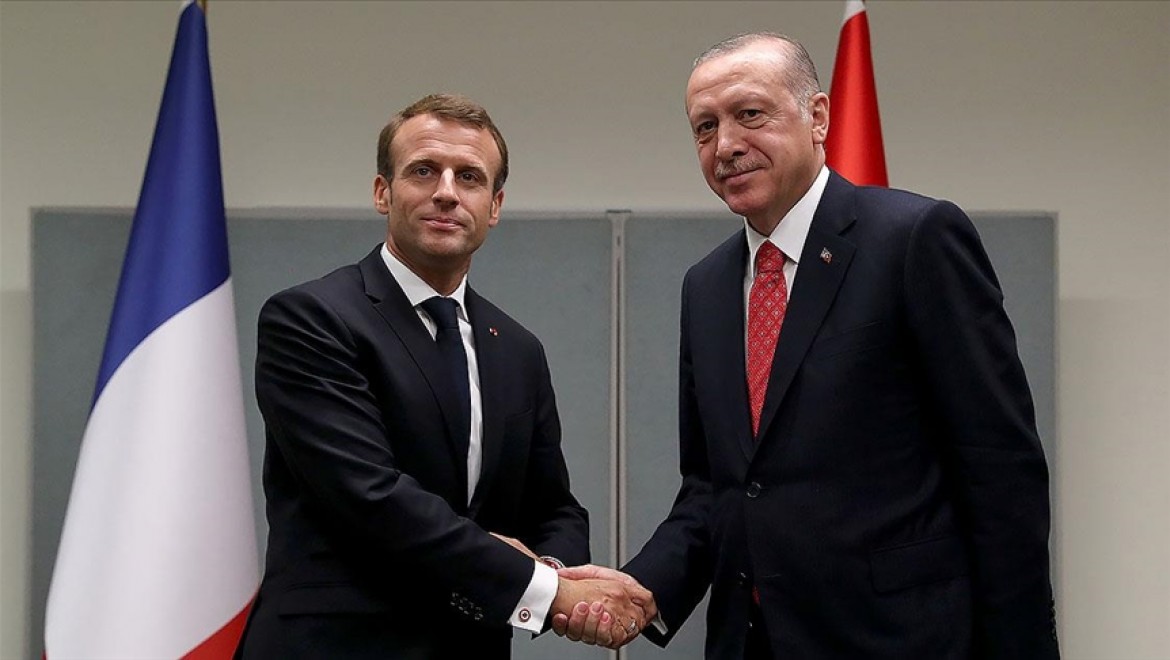 Cumhurbaşkanı Erdoğan'ın Fransa Cumhurbaşkanı Macron ile görüşmesi başladı
