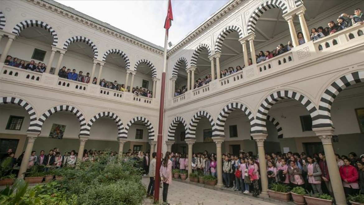 Tunus'taki okullarda eş zamanlı 'Filistin'le dayanışma' etkinliği