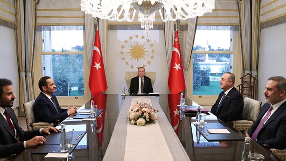 Cumhurbaşkanı Erdoğan, Katar Dışişleri Bakanı Sani'yi kabul etti