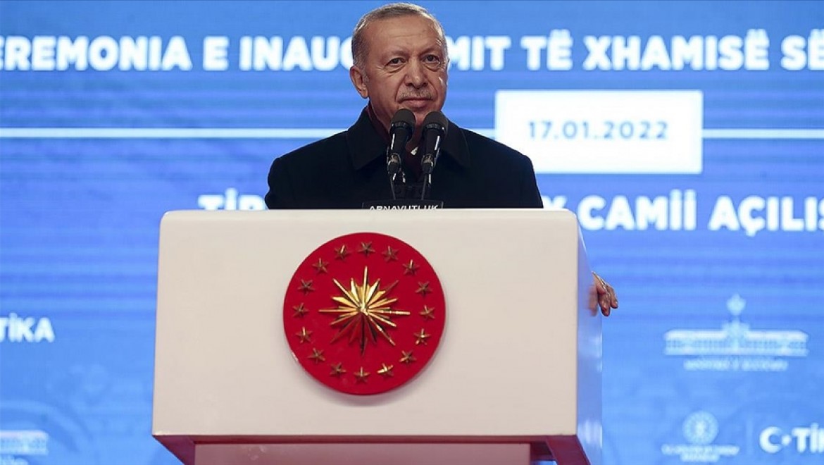 Cumhurbaşkanı Erdoğan: Ethem Bey Camii Tiran'ın mücevheridir
