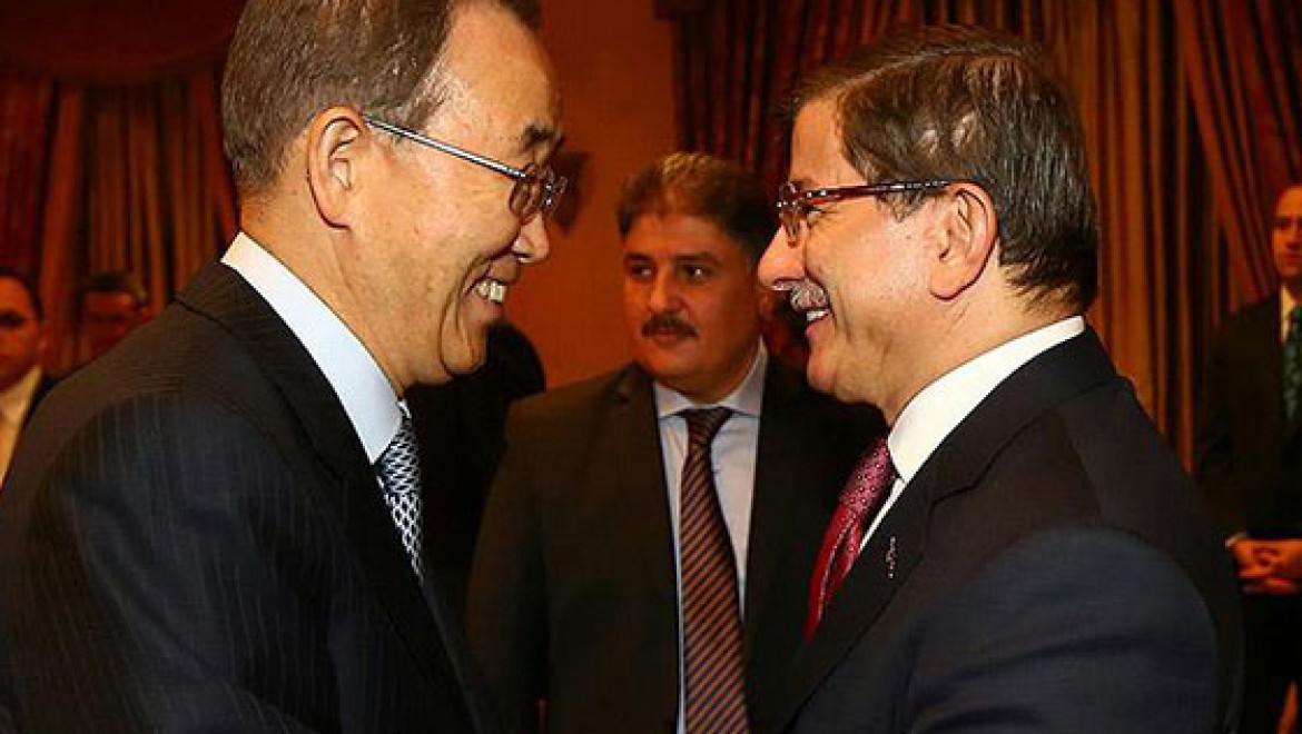 Davutoğlu BM Genel Sekreteri Ban ile görüştü