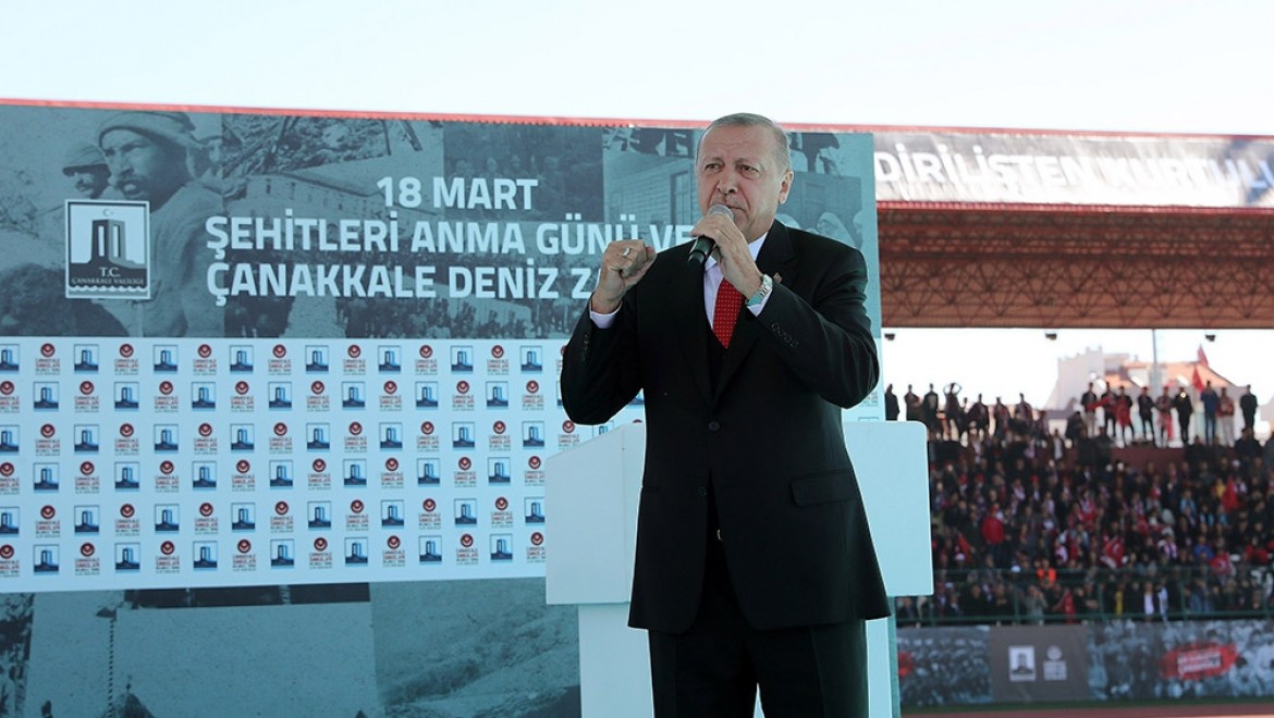 Cumhurbaşkanı Erdoğan Çanakkale'den Haykırdı: Biz Buradayız